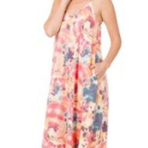 Lond Cami Tie Dye Dress